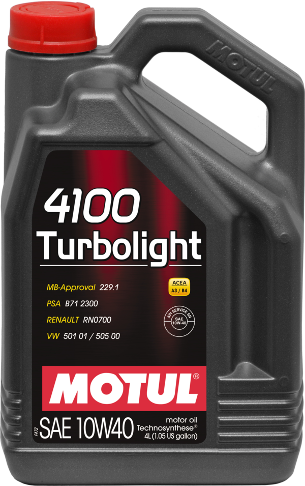 メンテナンス MOTUL Turbolight 4100 MOTUL 4100 TURBOLIGHT 10W-40 - Motul